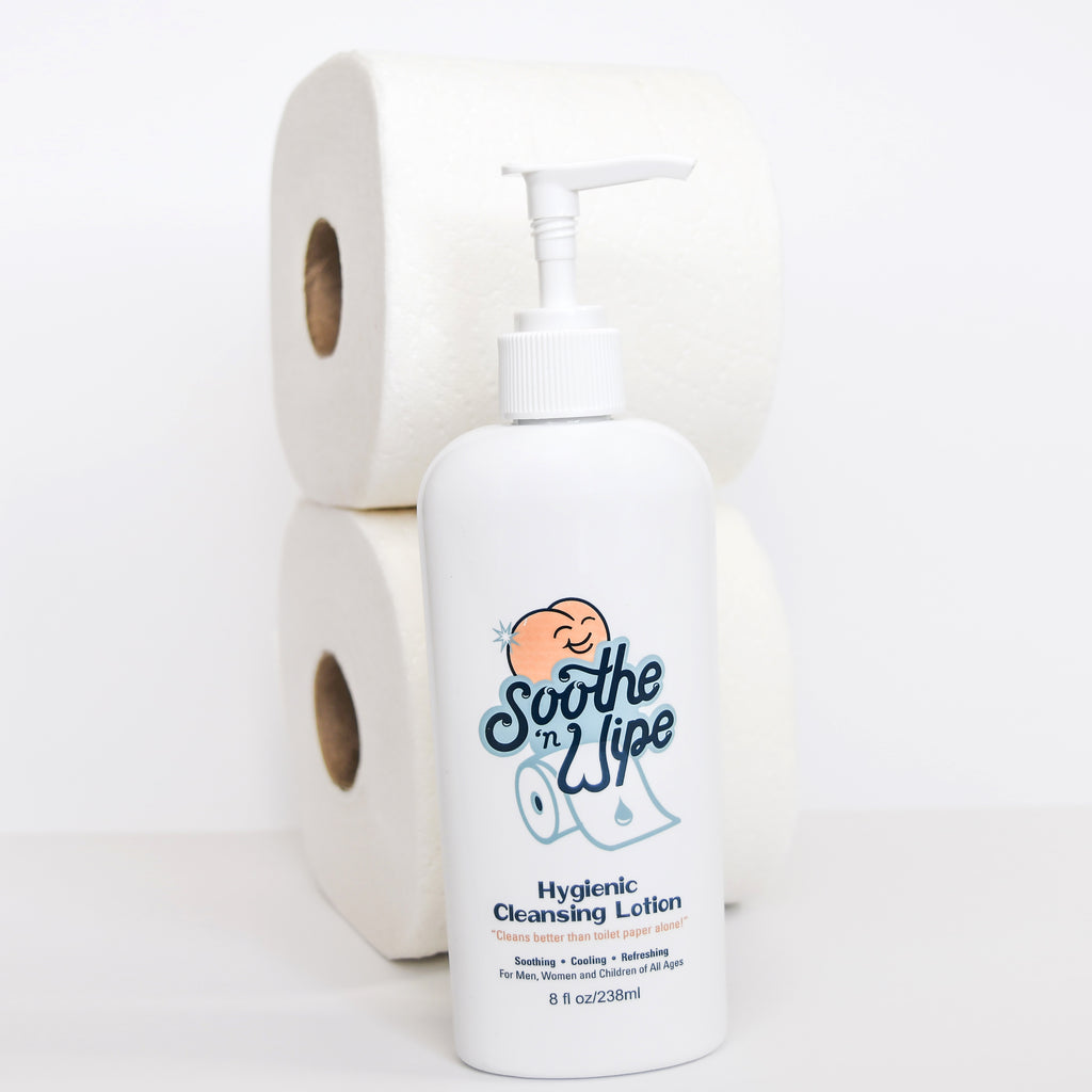 8 oz - Soothe 'n Wipe Hygienic Anal Cleansing Lotion / Soothing Toilet Paper Moistener